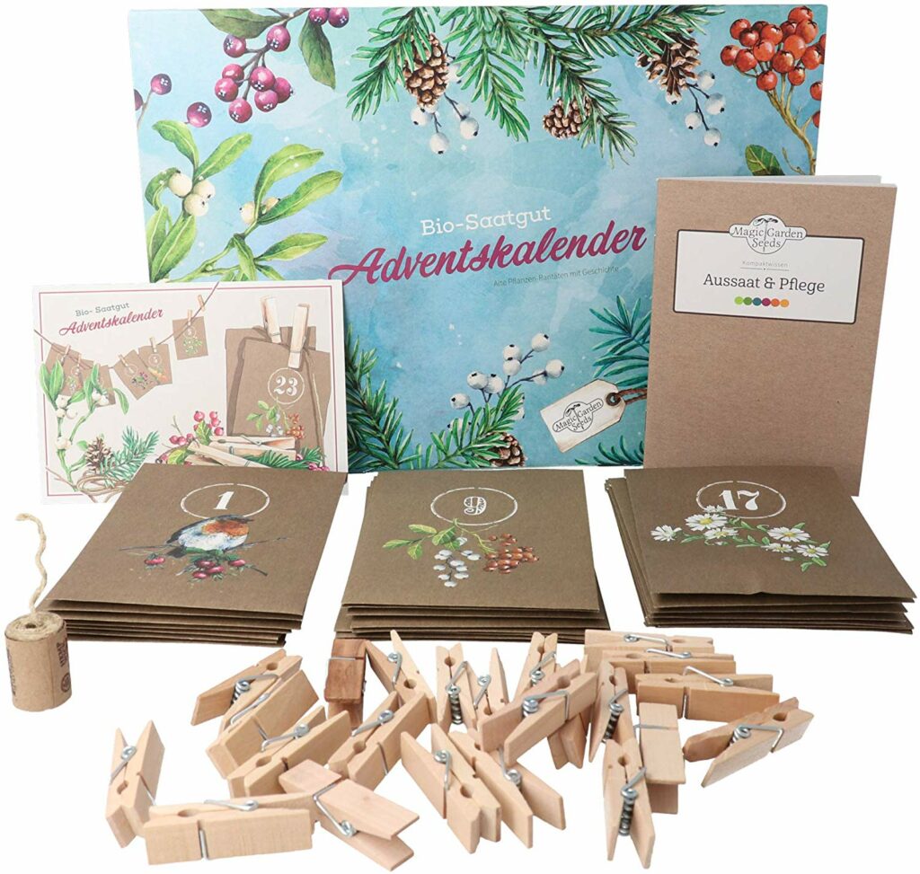 Bio-Saatgut Adventskalender von Magic Garden Seeds